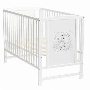 Patut pentru bebelusi din lemn masiv 120x60 cm Bears