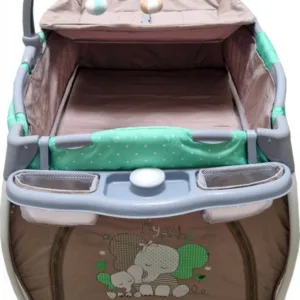 Patut pentru copii Baby Care PRO FRW Maro Verde Pliabil