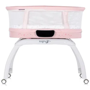 Patut pentru copii Chipolino Sogno 2 in 1 pink cu leganare si cantar integrat
