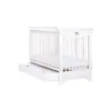 Patut pentru copii Laura cu sertar Alb + Saltea Cocos 8 Cm
