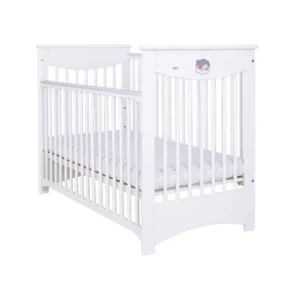 Patut pentru copii Laura culisant Alb + Saltea Cocos 8 Cm