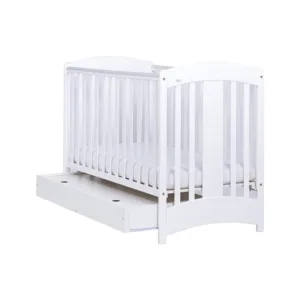 Patut pentru copii Natalia cu sertar Alb + Saltea Cocos 8 Cm