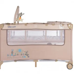 Patut pliabil Bebe Royal cu 2 nivele Crem