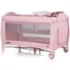 Patut pliabil Chipolino Bella Pink Marshmallow cu doua nivele