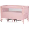 Patut pliabil Chipolino Pink Marshmallow Linen cu laterala culisanta
