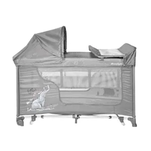 Patut pliabil Moonlight Rocker 2 nivele cu accesorii Grey Fun
