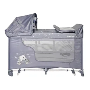 Patut pliabil Moonlight Rocker 2 nivele cu accesorii Silver Blue Car