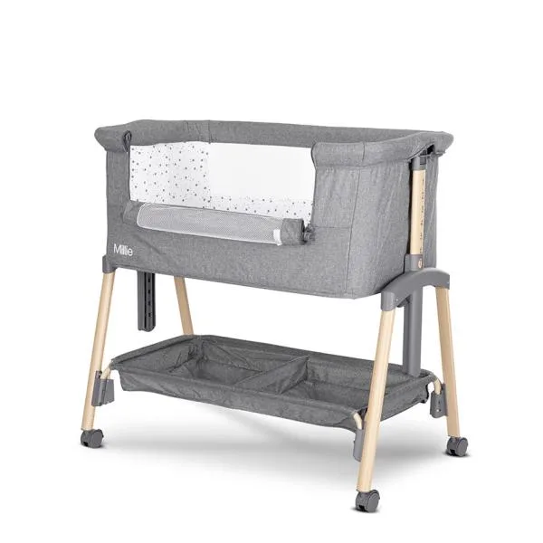 Patut pliabil co-sleeper Lorelli Millie Grey 0 luni+ maxim 9 kg