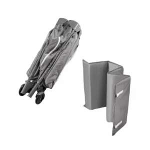 Patut pliabil de calatorie Ikonka Grey pentru copii