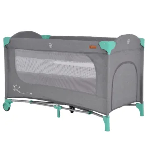 Patut pliabil multifunctional 2in1 Cangaroo SkyGlow Mint cu 2 nivele