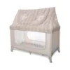 Patut pliabil pentru copii Lorelli Sweet Home Beige 2 nivele