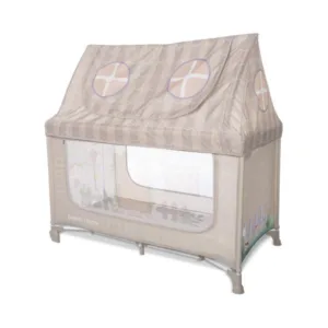 Patut pliabil pentru copii Lorelli Sweet Home Beige 2 nivele