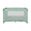 Patut pliabil pentru copii Lorelli Torino Green cu saltea inclusa si usa laterala cu fermoar