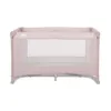 Patut pliabil pentru copii Lorelli Torino Pink cu saltea inclusa si usa laterala cu fermoar