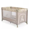 Patut pliabil pentru copii Moni Safari Beige 125x62x75 cm cu un nivel