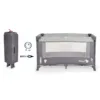 Patut pliabil pentru copii Moni Safari Graphite 125x62x75 cm cu un nivel