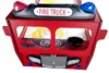 Patut tineret MDF Plastiko Fire Truck single rosu 190x90