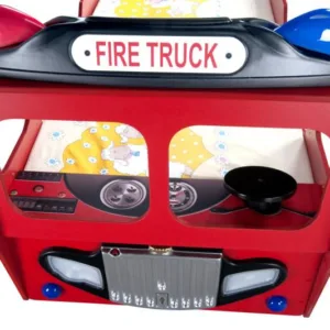 Patut tineret MDF Plastiko Fire Truck single rosu 190x90