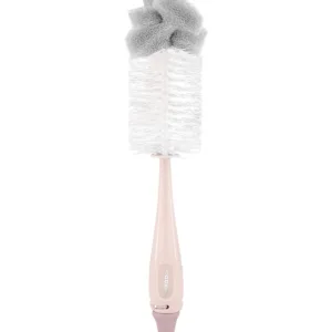 Perie pentru biberoane 2 in 1 KikkaBoo Pink