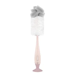 Perie pentru biberoane si tetine 2 in 1 Kikka Pink