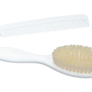 Perie si pieptan pentru bebelus White Rotho-babydesign