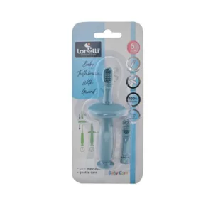 Periuta de dinti din silicon pentru bebelusi 6 luni+ Moonlight Blue