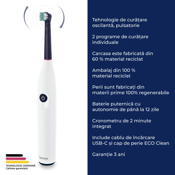 Periuta de dinti electrica rotativa Green Planet TB 15 Beurer