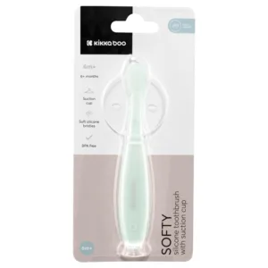 Periuta de dinti pentru bebelusi KikkaBoo Softy Mint din silicon