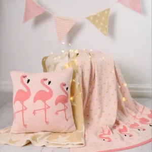 Perna decor bumbac Flamingo Roz