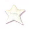 Perna decorativa personalizata Steluta din plus minky alb
