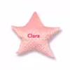 Perna decorativa personalizata Steluta din plus minky roz pudra