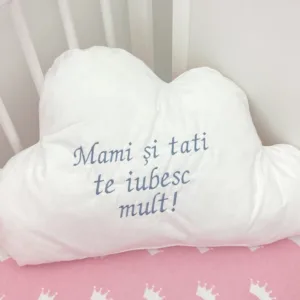 Perna norisor alb cu mesaj personalizat