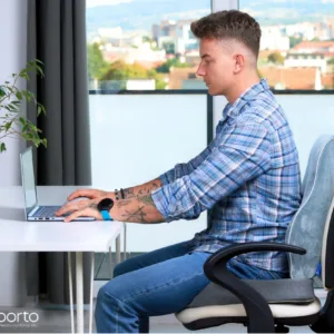 Perna ortopedica lombara completa pentru postura si dureri de spate Suporto Gri