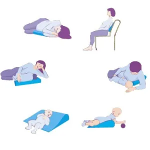 Perna plan inclinat DeLuxe stelute pe albastru