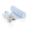 Pernuta pozitionator BabyJem anti-rasucire pentru bebelusi Teddy Blue  35x31 cm