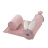Pernuta pozitionator anti-rasucire BabyJem pentru bebelusi 34x36cm Bunny Pink