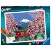 Pictura pe numere pentru adulti Ravensburger CreArt Flori de cires Japonez