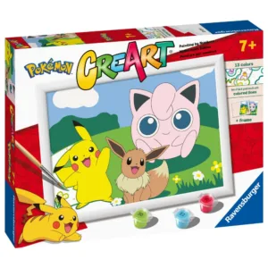 Pictura pe numere pentru copii Ravensburger CreArt Personaje Pokemon