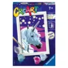 Pictura pe numere pentru copii Ravensburger CreArt Unicorn visator care straluceste in intuneric