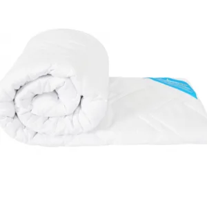 Pilota antiacarieni Somnomed din microfibra alba pentru primavara toamna 140 x 200 cm