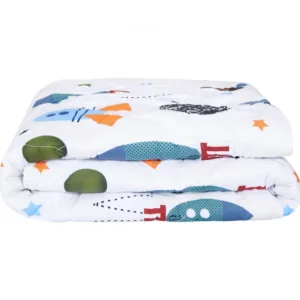 Pilota din bumbac Somnart cu imprimeu rachete 200 x 220 cm