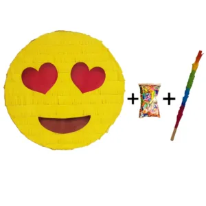Pinata cu bat si confetti Emoji Inimioare