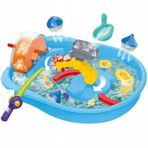 Piscina educationala pentru copii Matadi Funny Fishing cu elemente mobile
