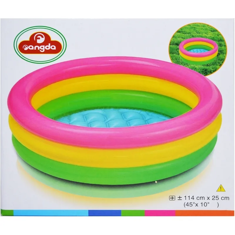 Piscina gonflabila DToys 114 cm Curcubeu