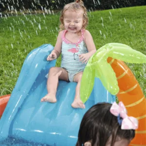 Piscina gonflabila cu tobogan  stropitori si cos Bestway