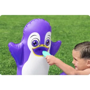 Piscina gonflabila pentru copii Bestway Polar Pals 134x131x73 cm cu jucarii gonflabile incluse