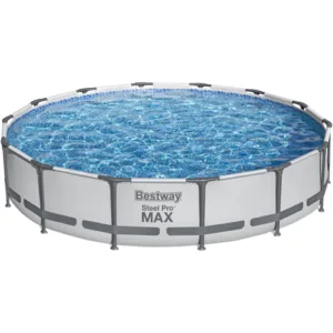 Piscina rotunda Steel Pro Max Bestway diametru 427 cm cu pompa si filtru incluse
