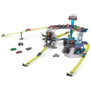 Pista cu lift si masinuta metalica Zuru Metal Machines Spider Strike