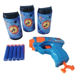Pistol cu 10 sageti din burete si 3 tinte