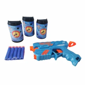 Pistol cu 10 sageti din burete si 3 tinte